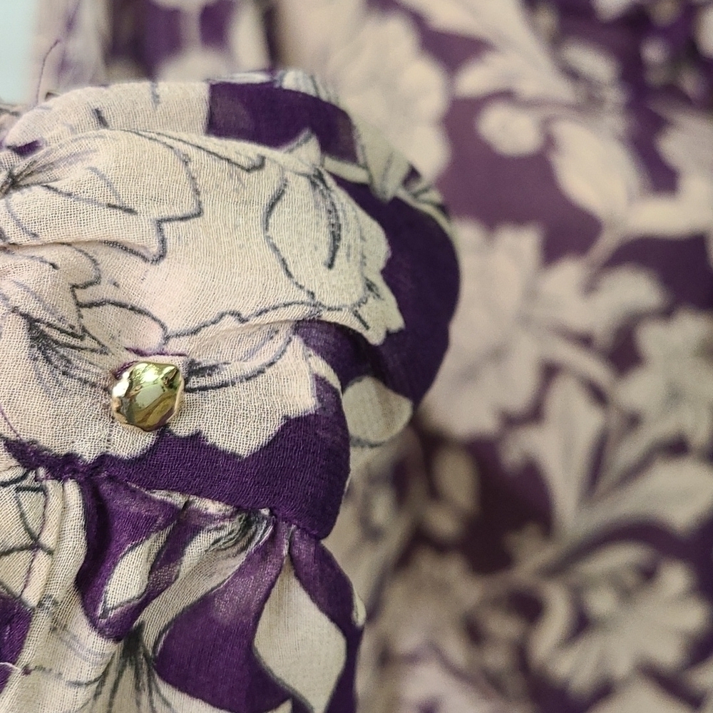 - ZARA Dress Ruffled Floral Size Medium - Picture 6 of 12